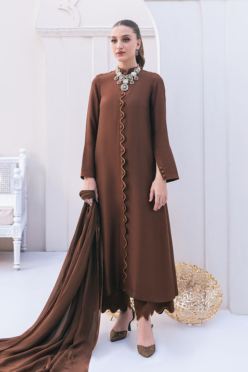 Sepia Shirt and Dupatta
