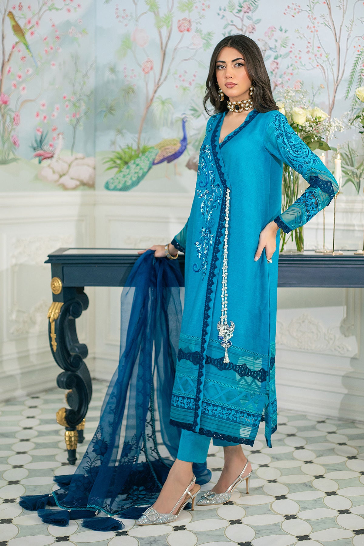 Enala - Angharka, Pants And Dupatta