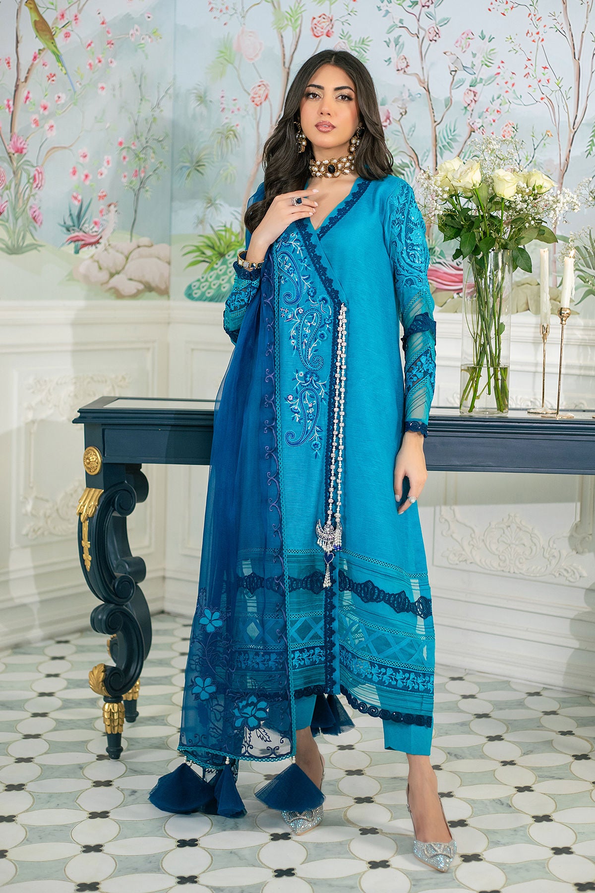Enala - Angharka, Pants And Dupatta