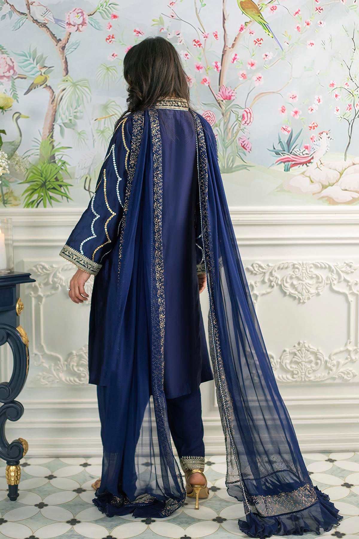 Izali Midnight - Shirt, Pants And Dupatta