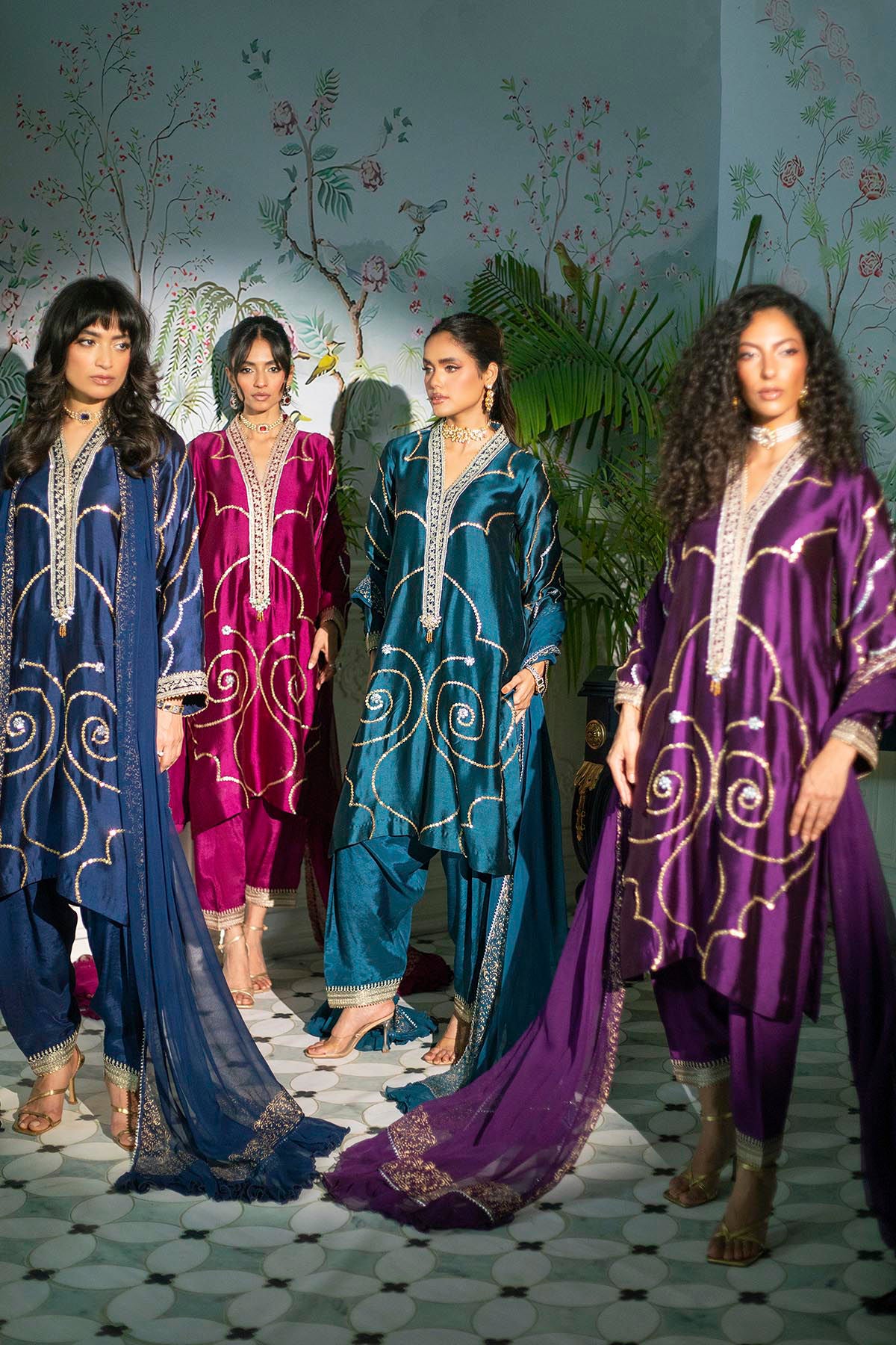 Izali Cranberry- Shirt, Pants And Dupatta