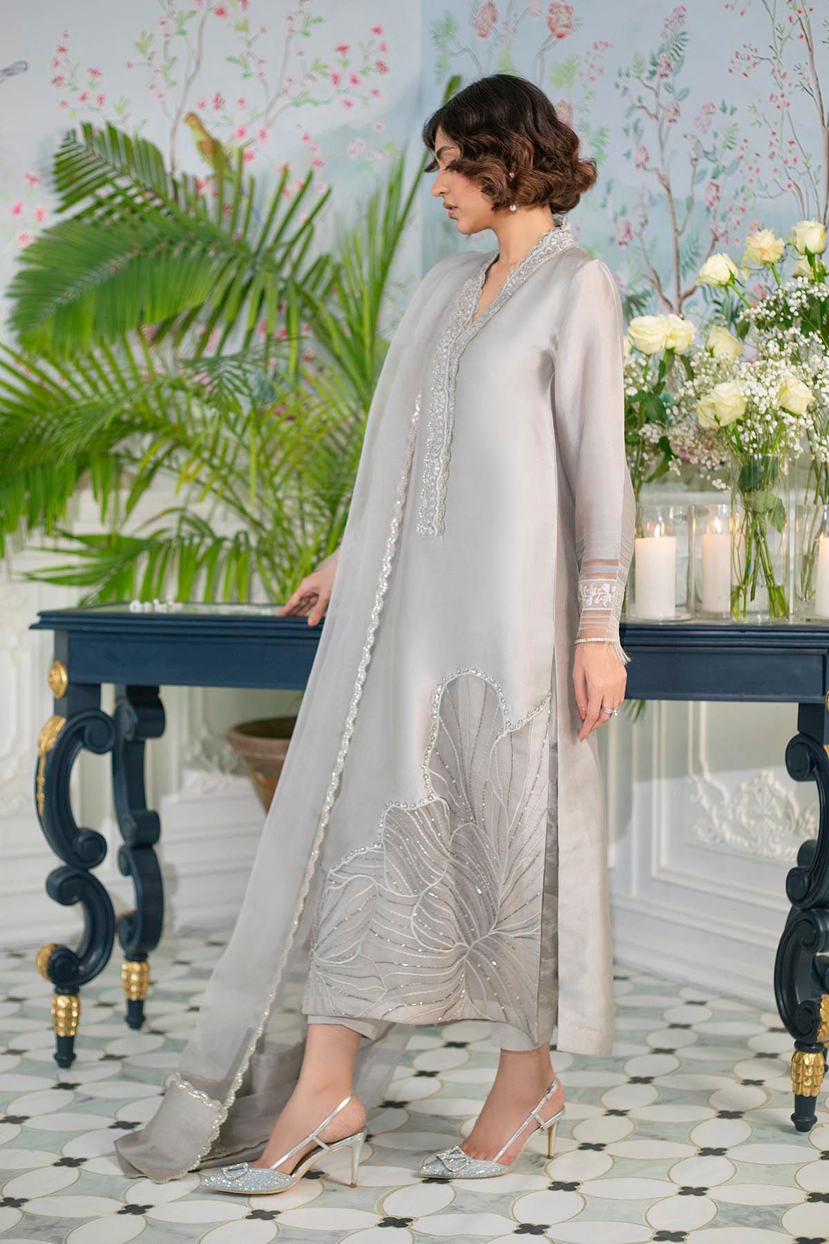 Lainey Grey - Shirt, Pants And Dupatta