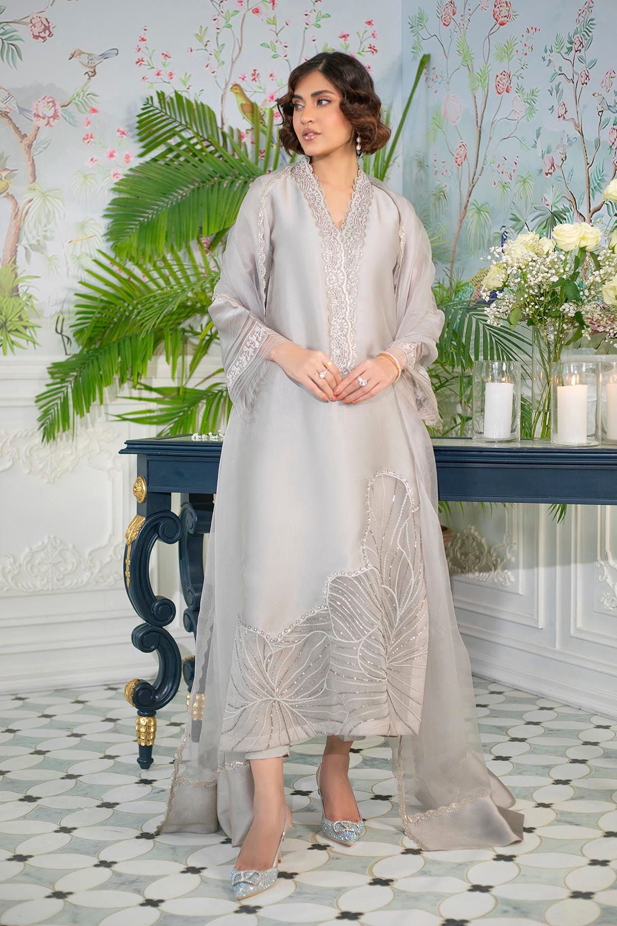 Lainey Grey - Shirt, Pants And Dupatta