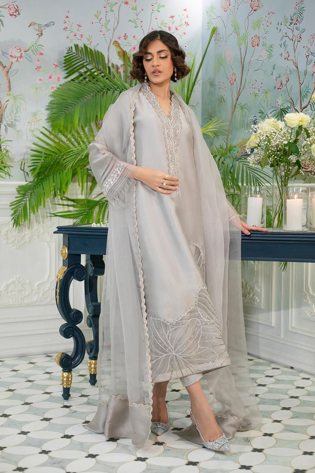 Lainey Grey - Shirt, Pants And Dupatta
