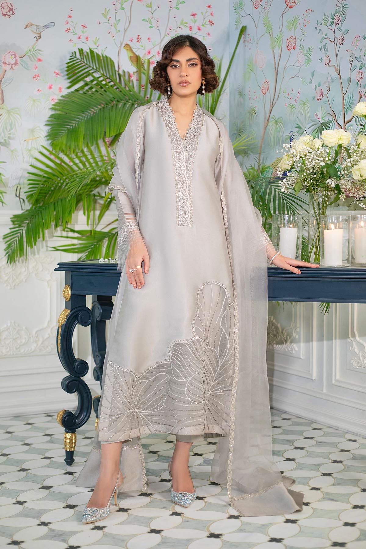 Lainey Grey - Shirt, Pants And Dupatta