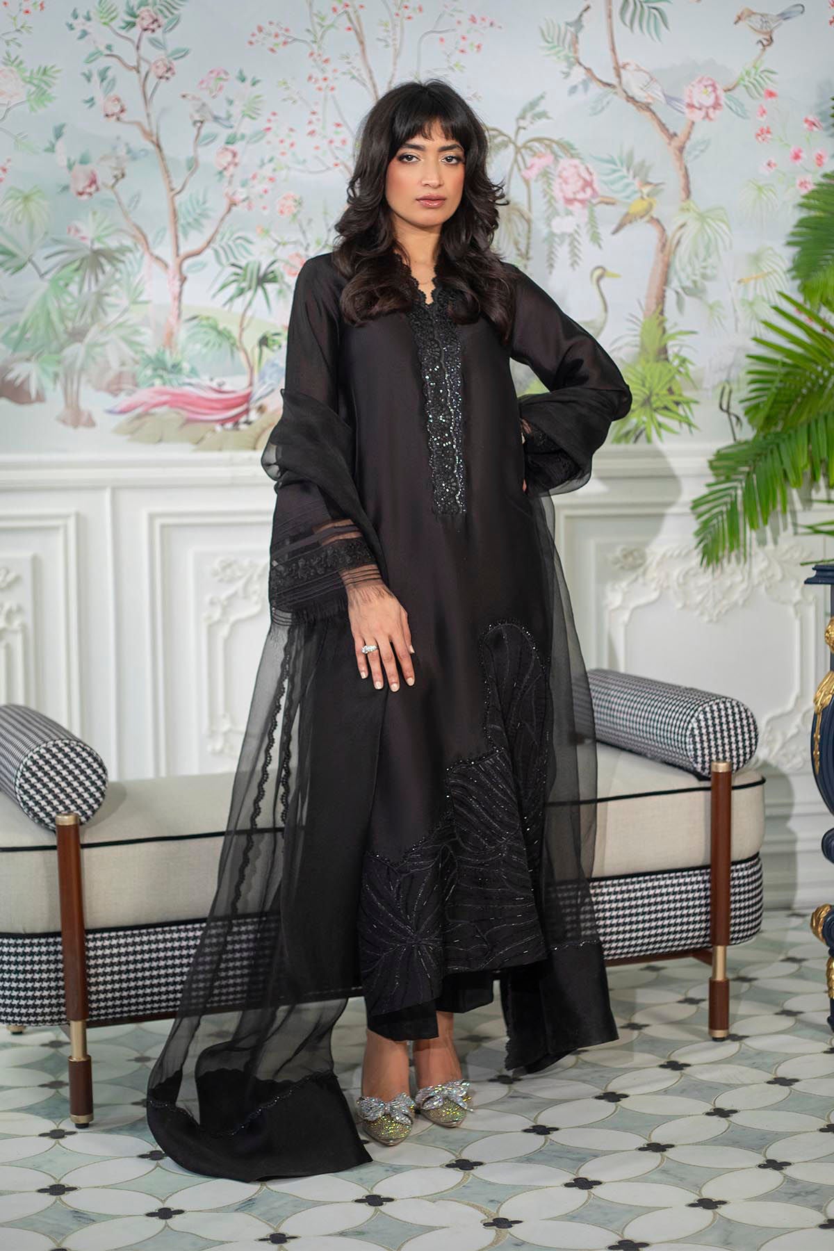 Lainey Black - Shirt, Pants And Dupatta