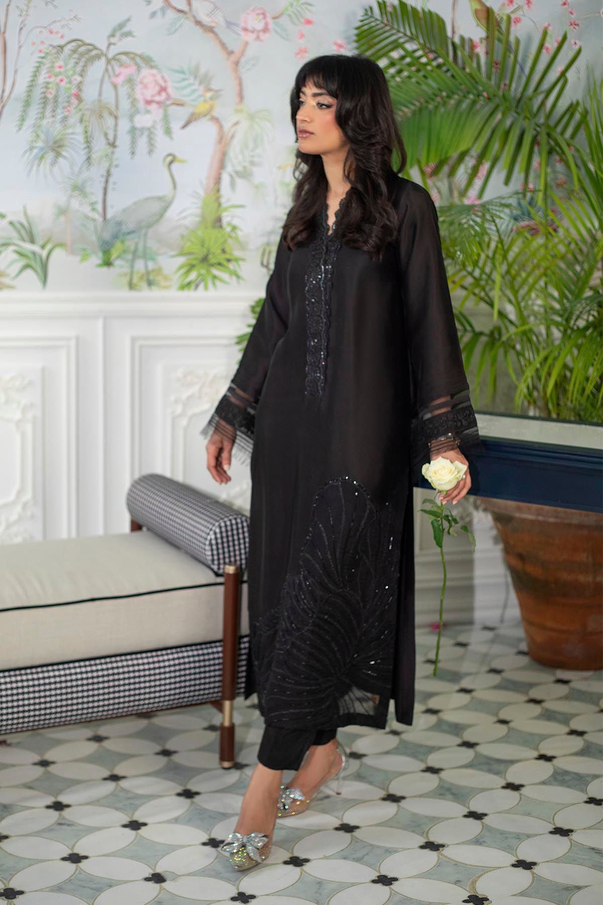 Lainey Black - Shirt, Pants And Dupatta