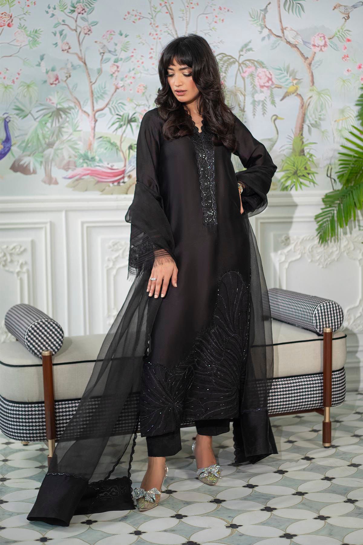 Lainey Black - Shirt, Pants And Dupatta