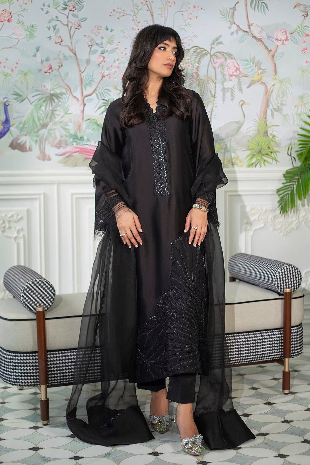 Lainey Black - Shirt, Pants And Dupatta
