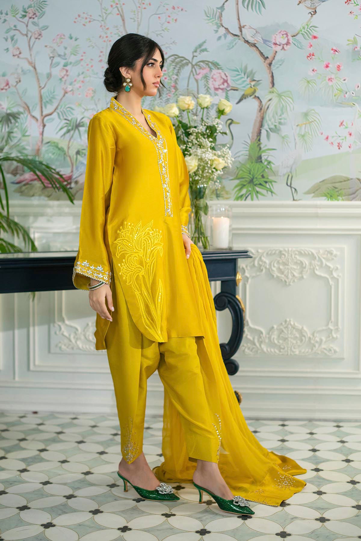 Melanie Daffodil - Shirt And Dupatta