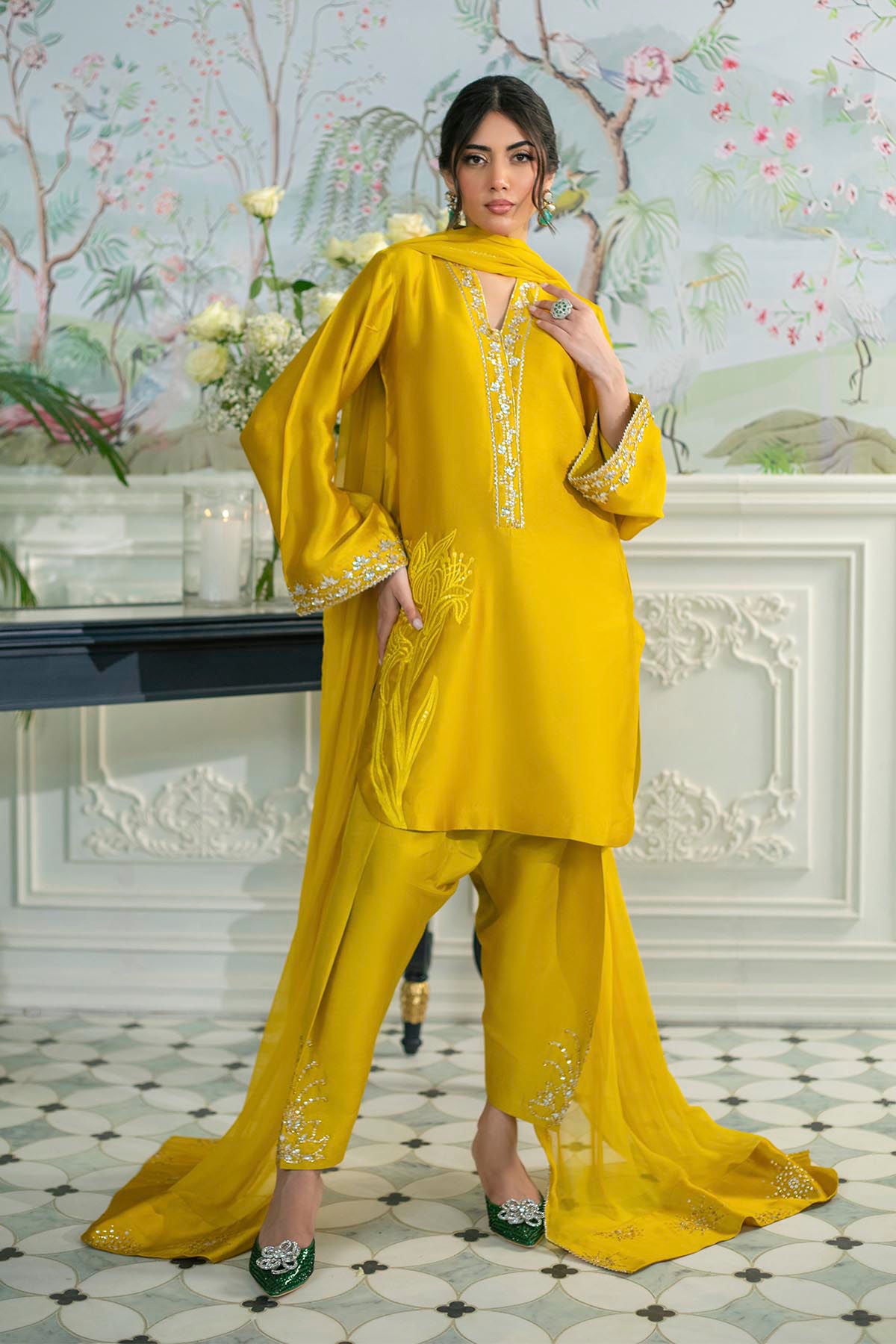 Melanie Daffodil - Shirt And Dupatta