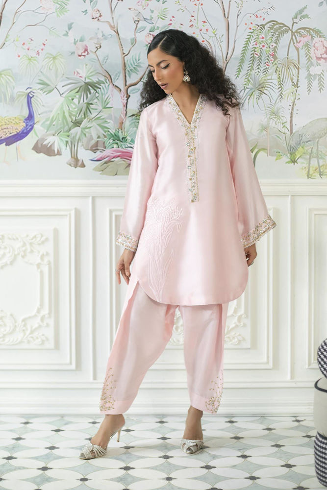 Melanie Rose Pink - Shirt And Dupatta