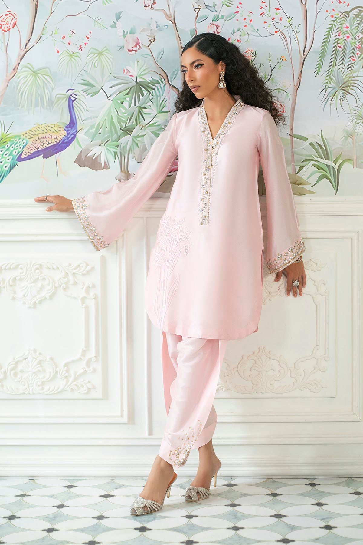 Melanie Rose Pink - Shirt And Dupatta