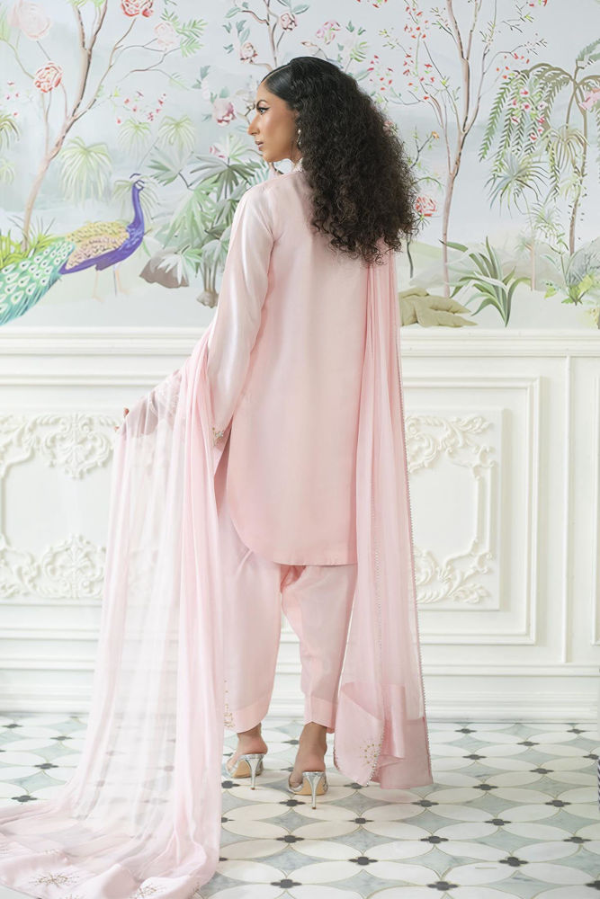Melanie Rose Pink - Shirt And Dupatta