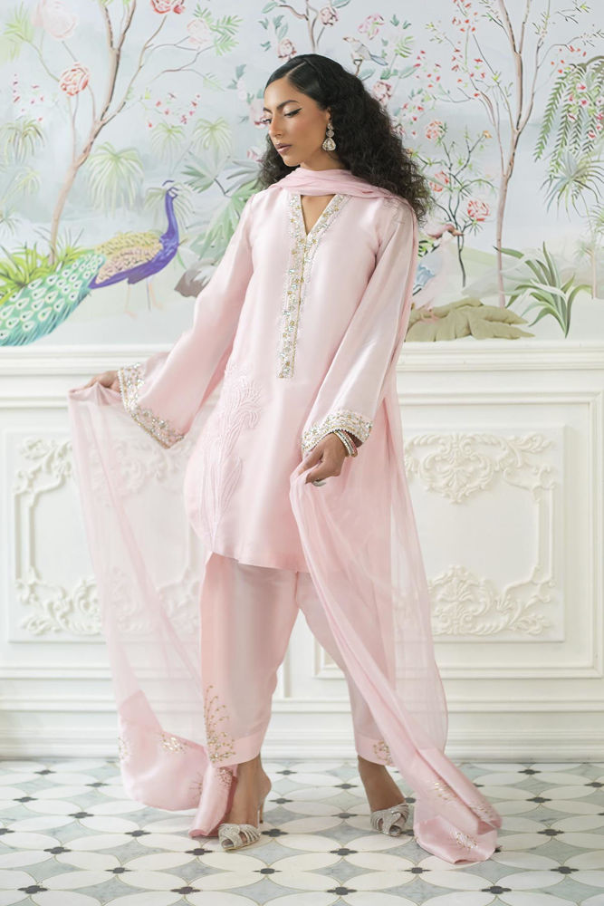 Melanie Rose Pink - Shirt And Dupatta