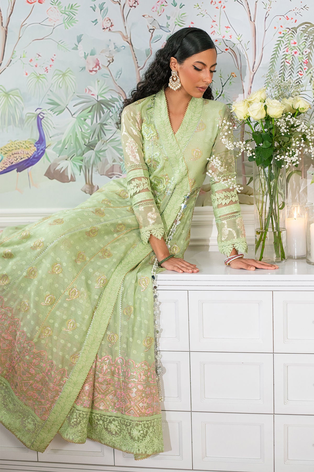 Nadi Mint - Angharka and Dupatta