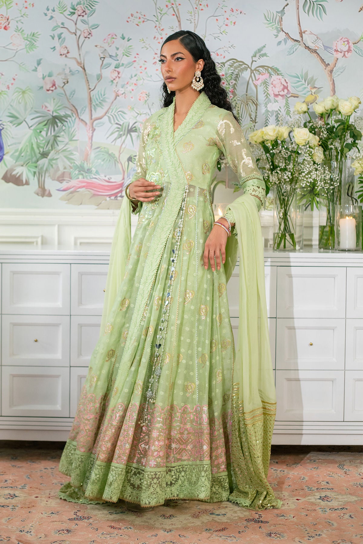 Nadi Mint - Angharka and Dupatta