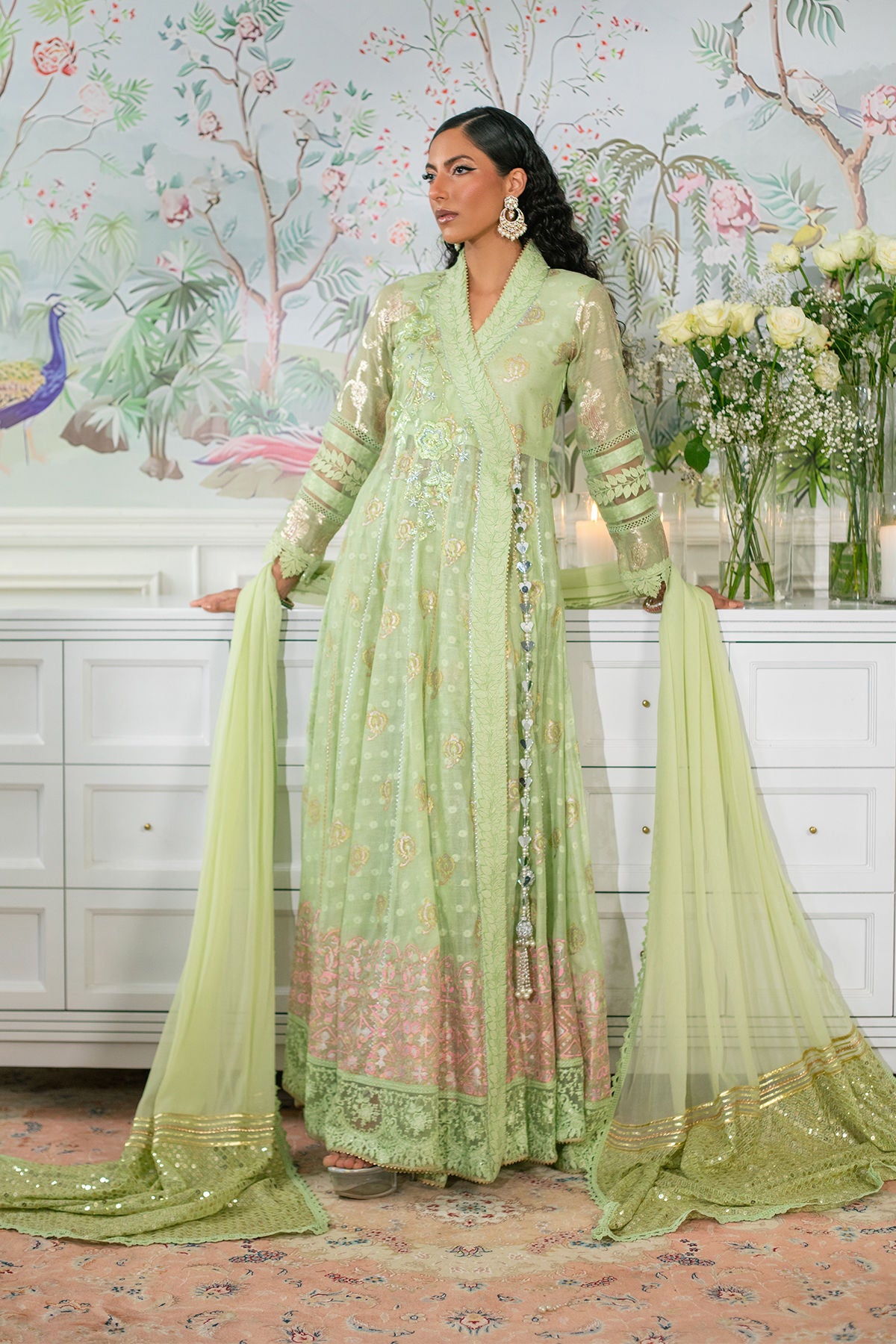 Nadi Mint - Angharka and Dupatta