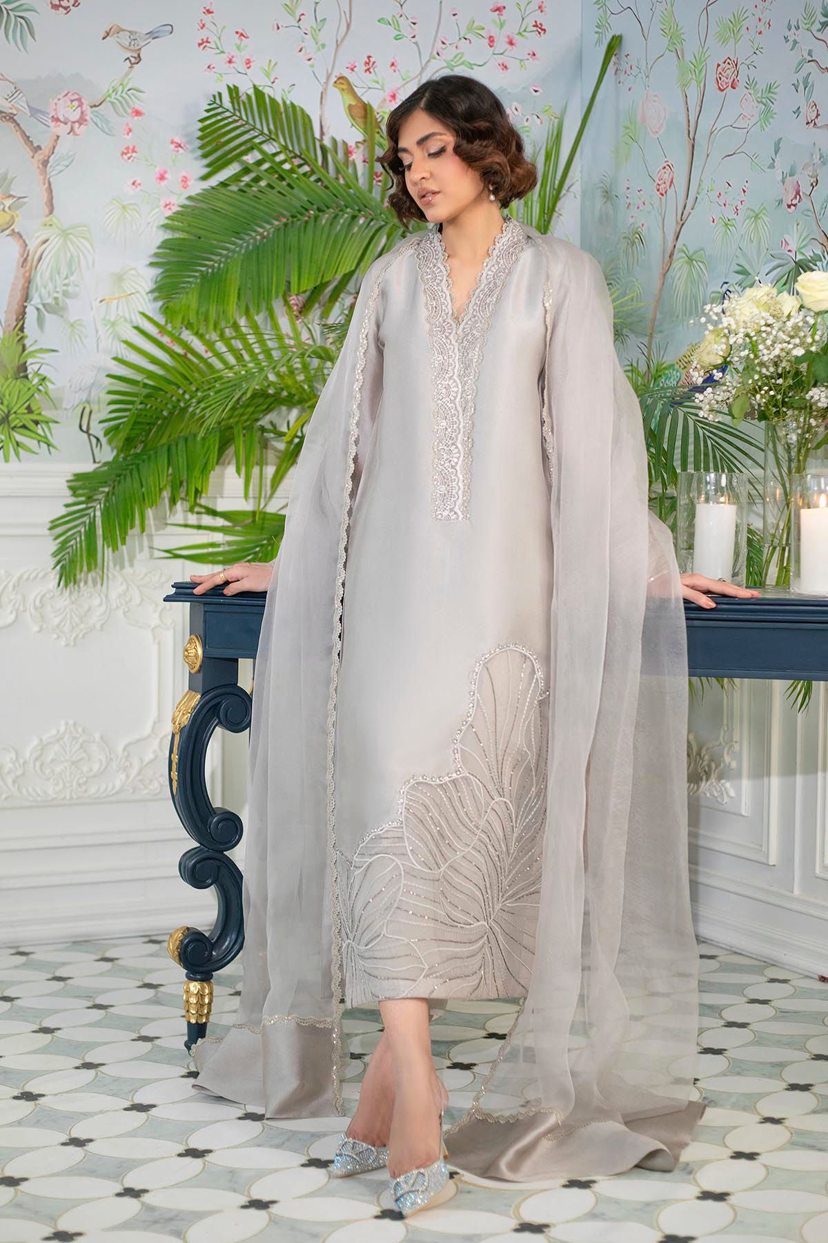 Lainey Grey - Shirt, Pants And Dupatta