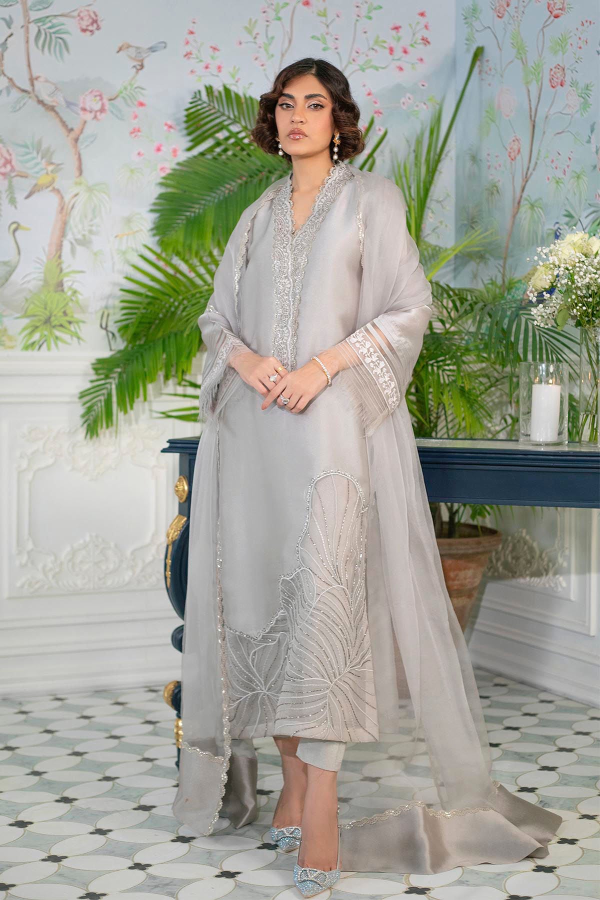 Lainey Grey - Shirt, Pants And Dupatta