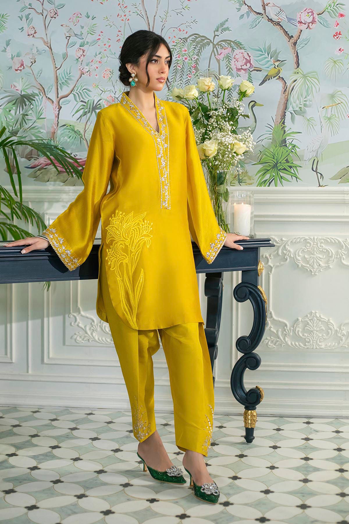 Melanie Daffodil - Shirt And Dupatta