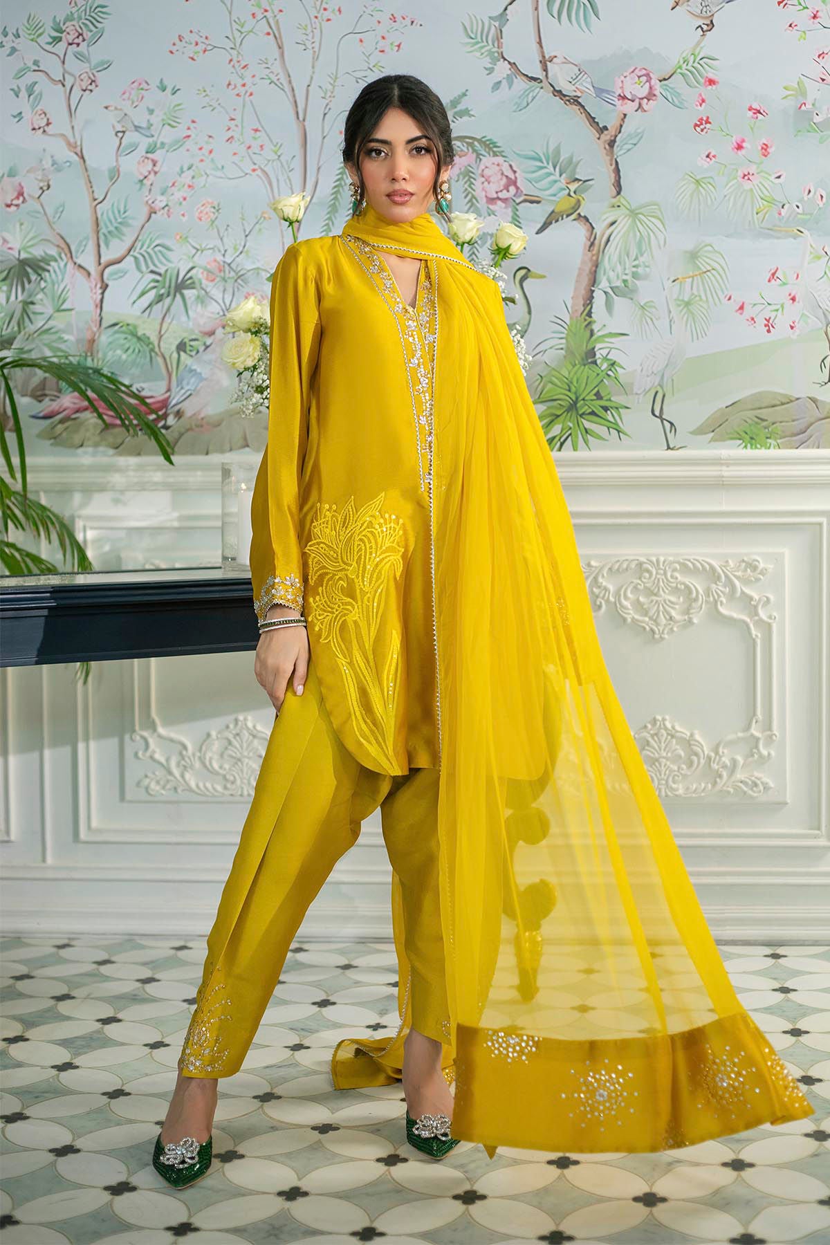 Melanie Daffodil - Shirt And Dupatta