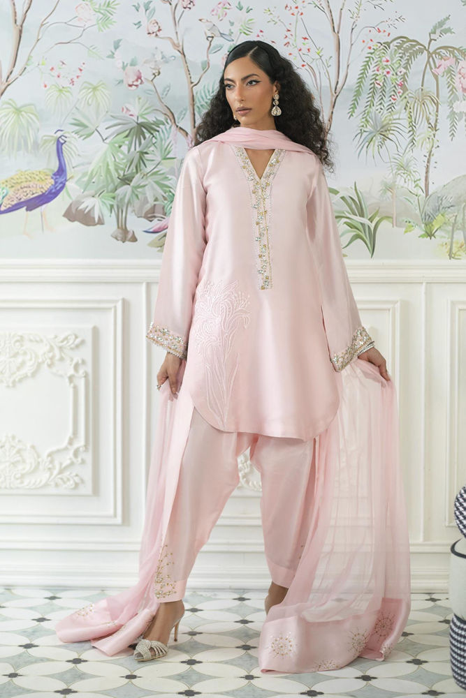 Melanie Rose Pink - Shirt And Dupatta