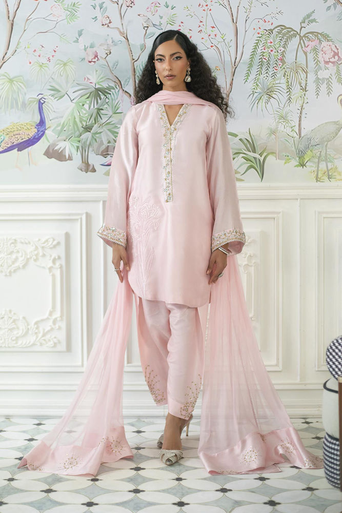 Melanie Rose Pink - Shirt And Dupatta