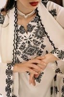 Snowstorm Shirt and Dupatta with Fine Embroidery | AJ