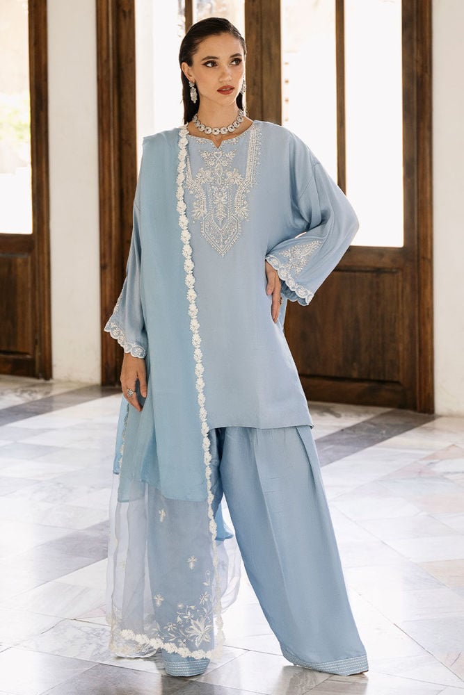 Delphinium Shirt and Dupatta