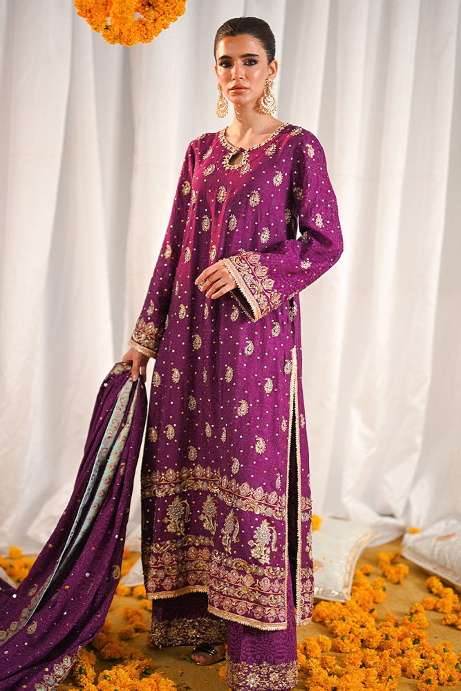 AJUW-16 EMBROIDERED VISCOSE 3 Pcs