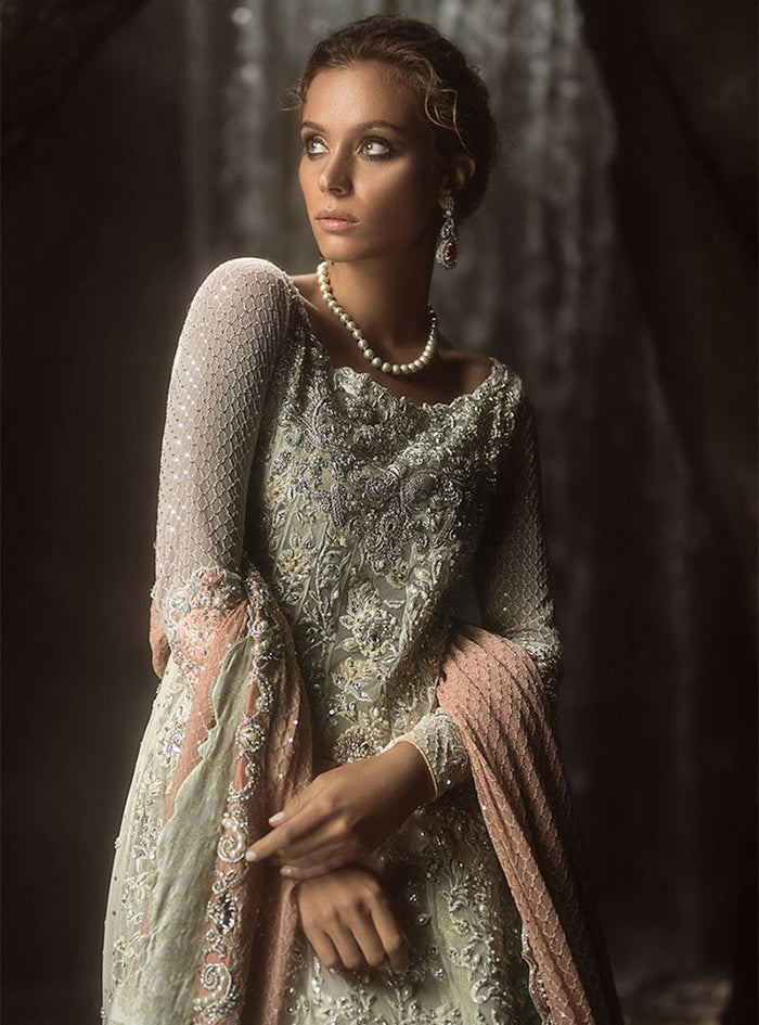 Ivory And Peach Gown
