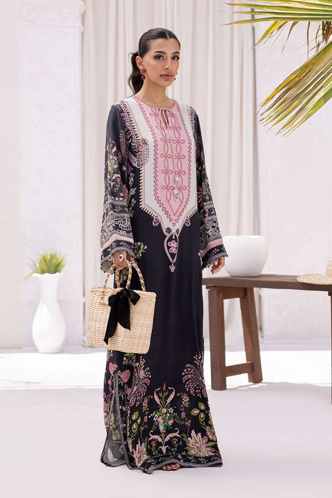 DC-2065 LEMON YELLOW 2PCS EMBROIDERED KURTA WITH TROUSER