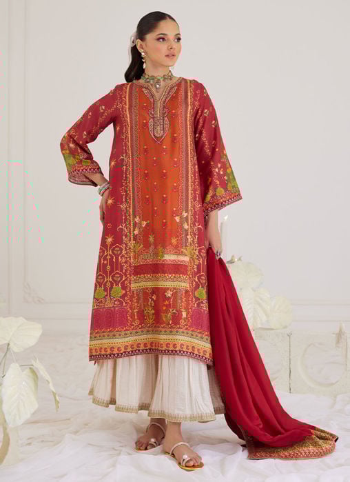 Maura Ombre Shirt And Dupatta