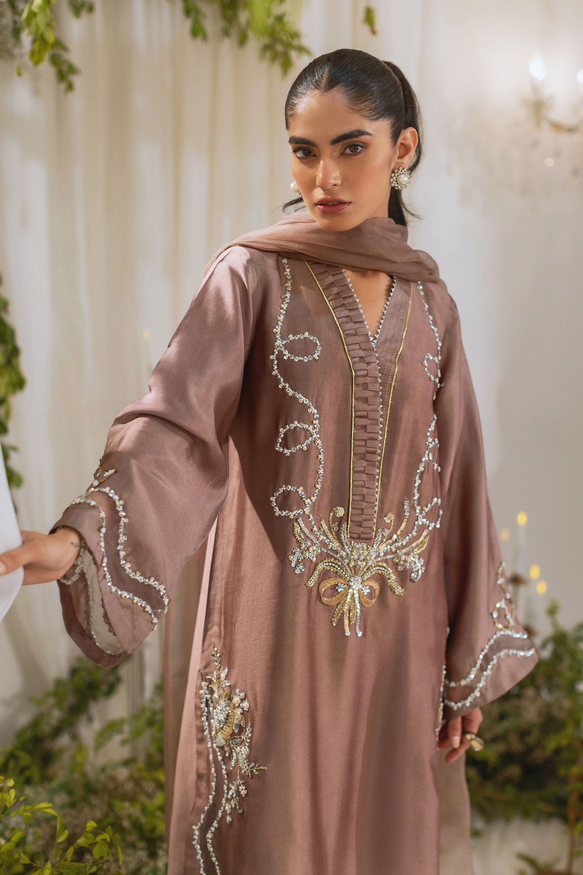 Amalina Taupe (Shirt and Pants)
