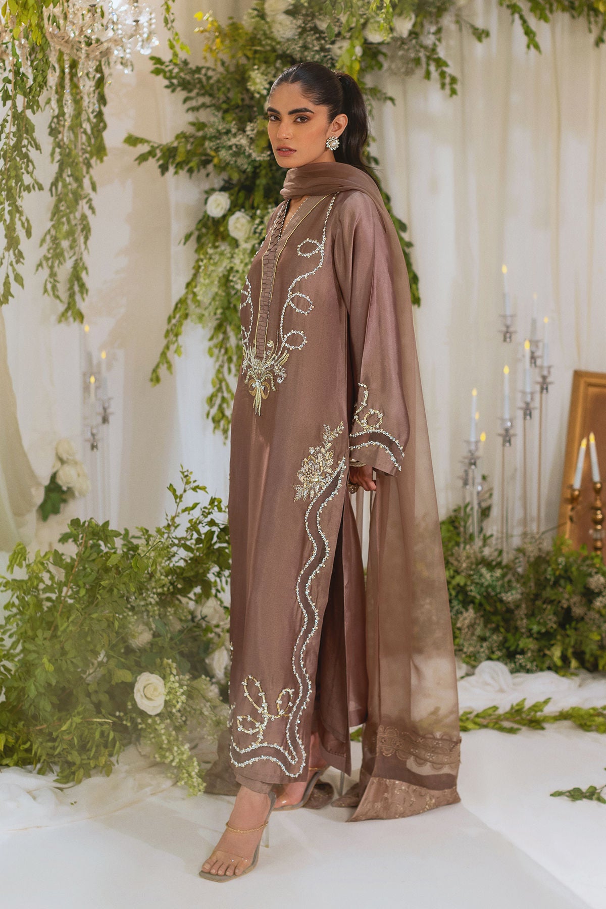 Amalina Taupe (Shirt and Pants)