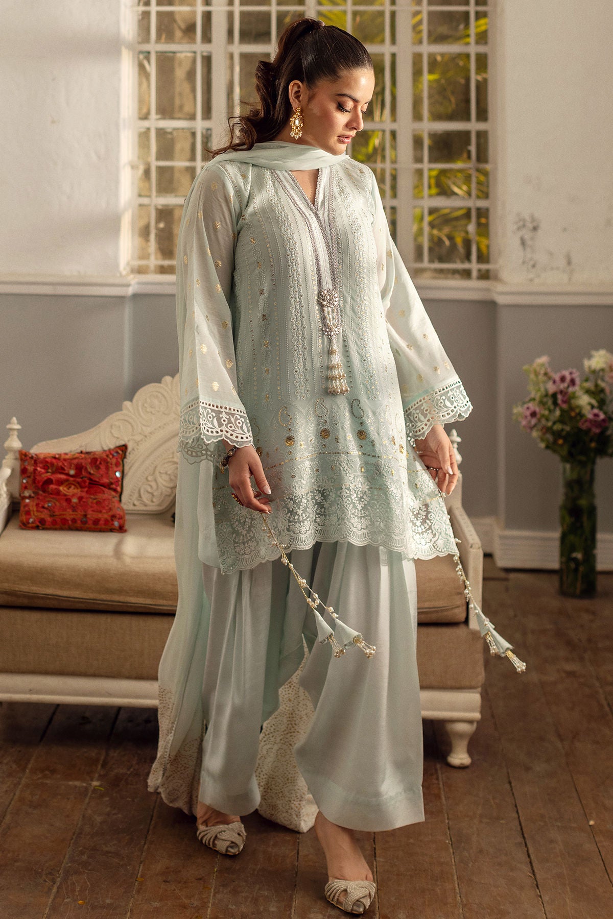 Aqs ( Shirt, Pants And Dupatta)