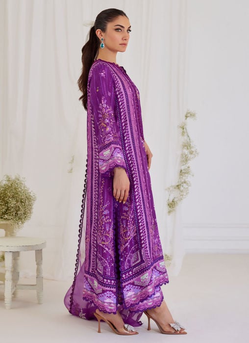 Luz Magenta Shirt And Dupatta