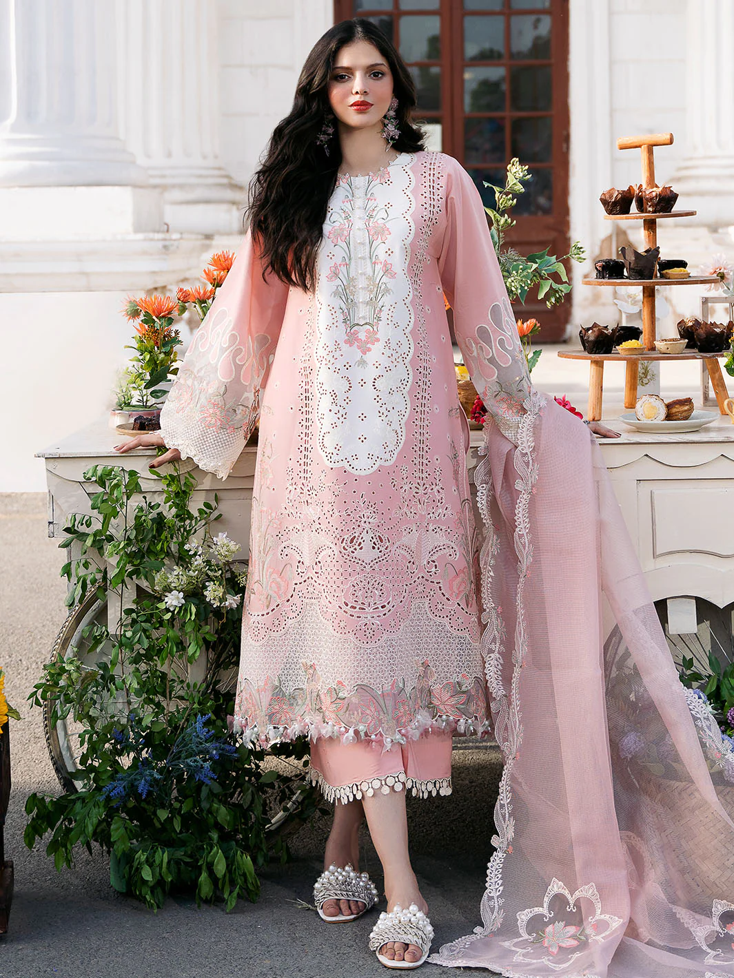 Bin Ilyas Luxury Lawn Embroidered 3 Piece Unstitched 216 - A KLARA