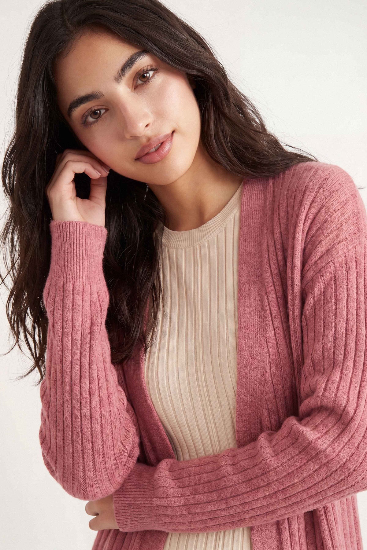 Brick Red Long Sweater-1719010101