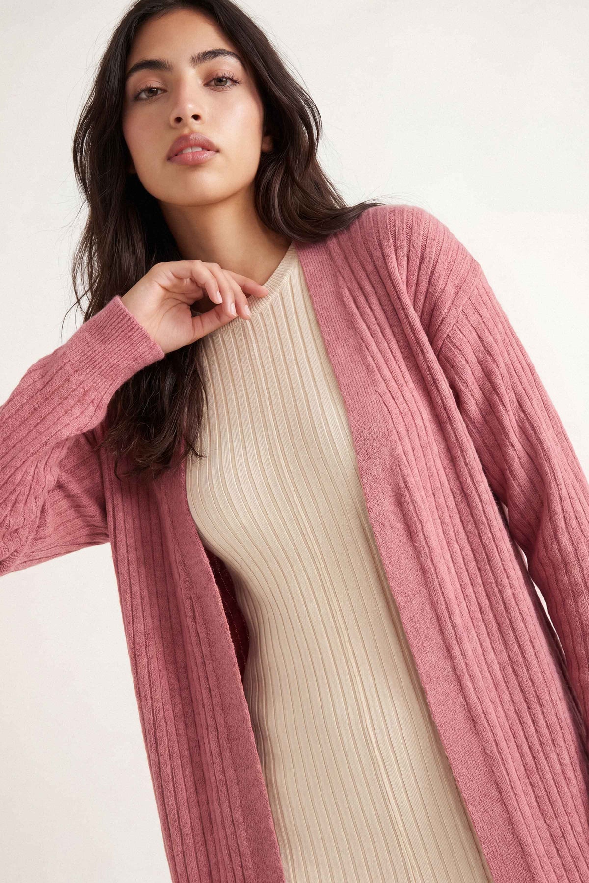 Brick Red Long Sweater-1719010101