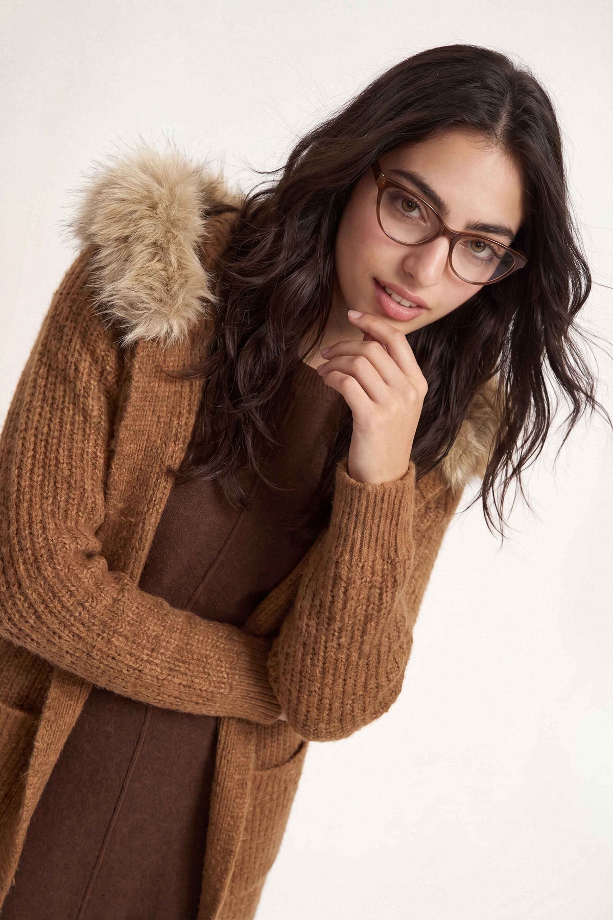 Khaki Long Sweater-1719040130