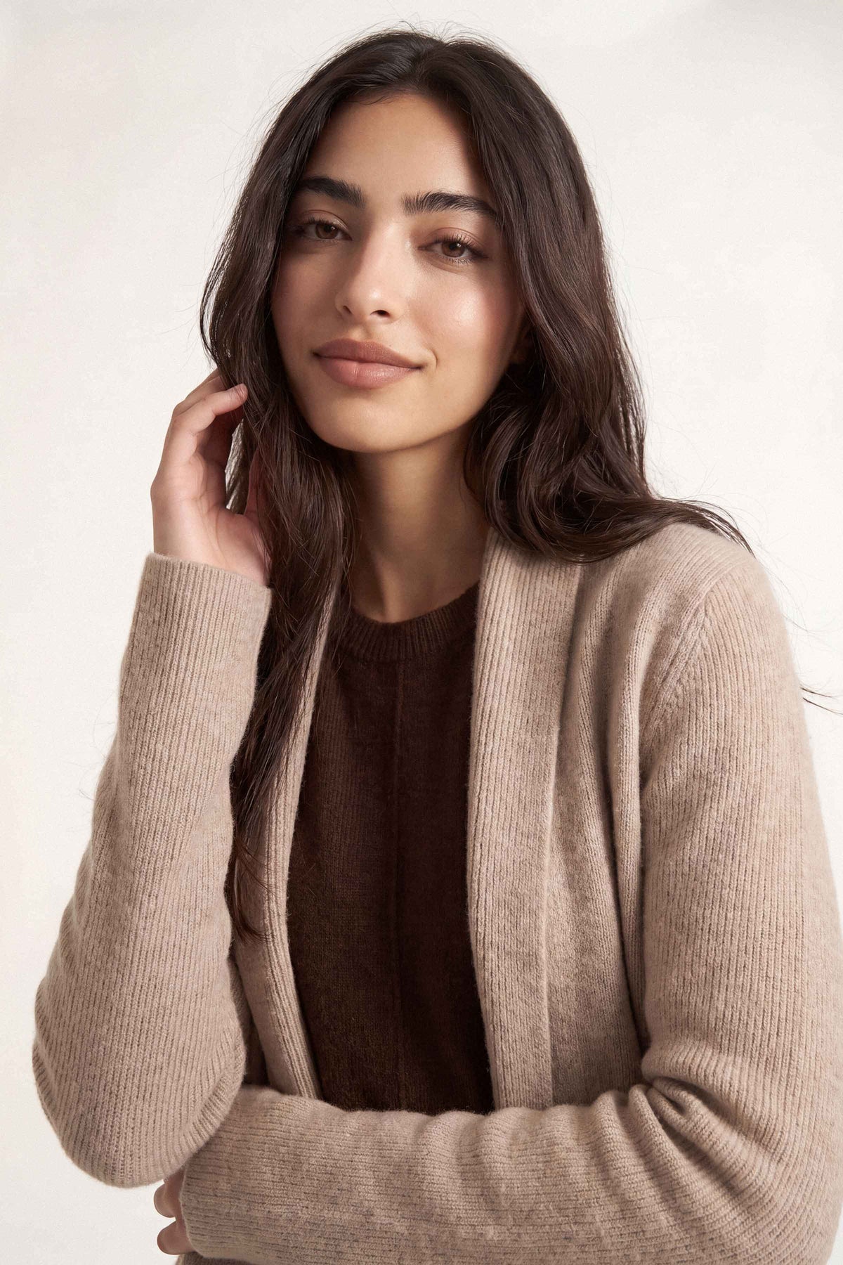 Light Beige Long Sweater-1719050118