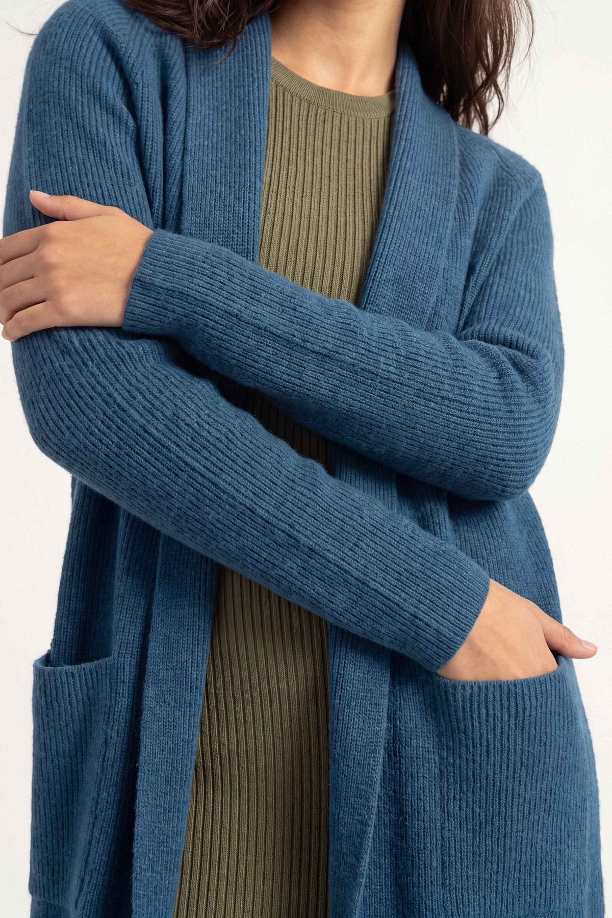 Navy Long Sweater-1719050121