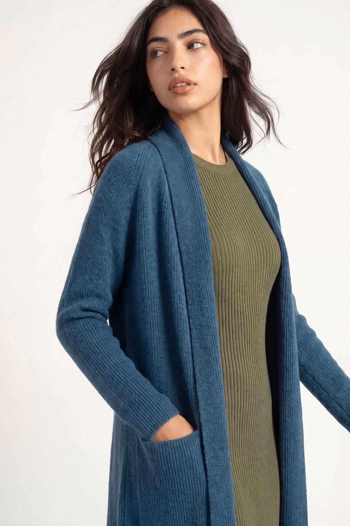 Navy Long Sweater-1719050121