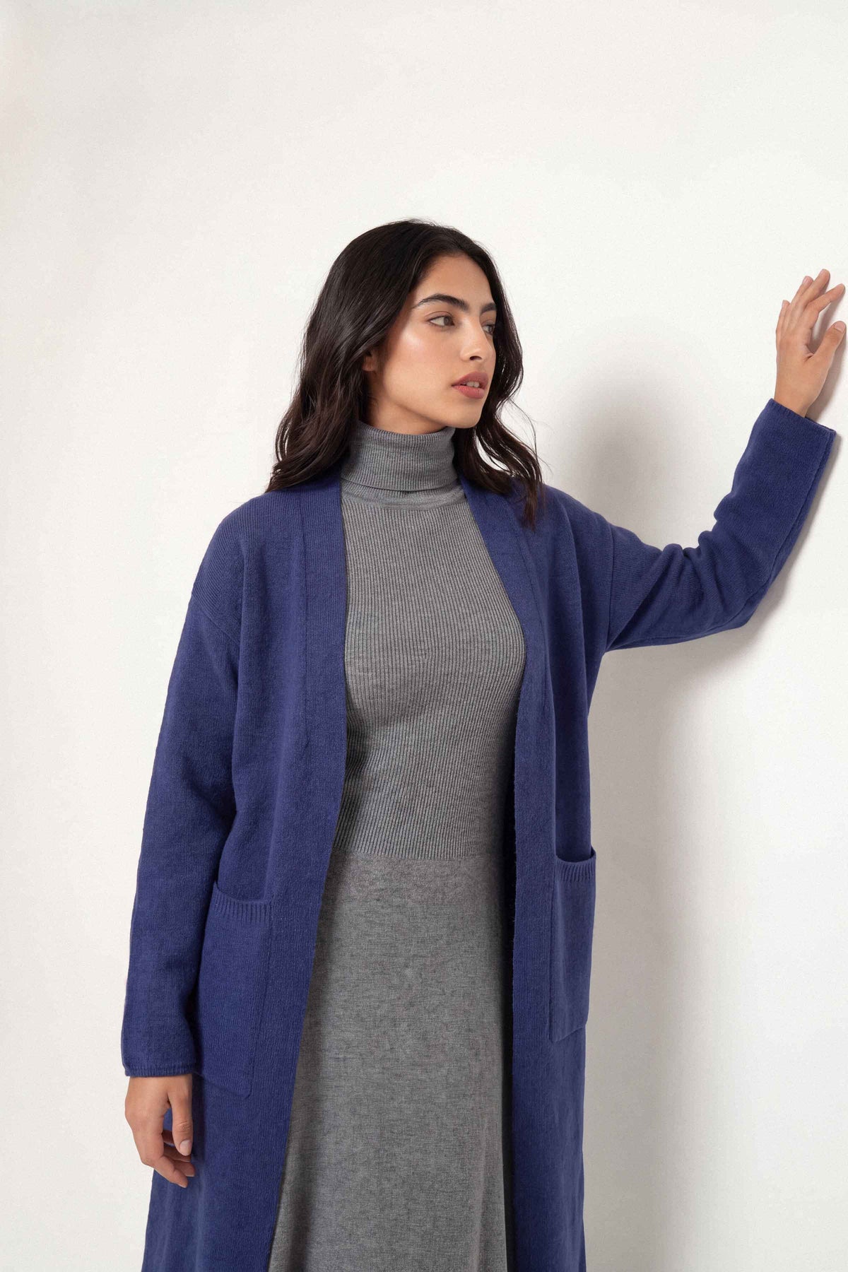 Navy Long Sweater-1719060121