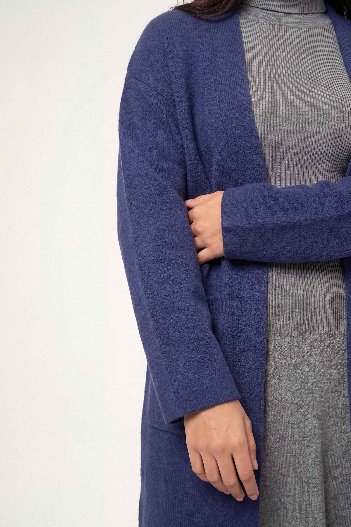 Navy Long Sweater-1719060121