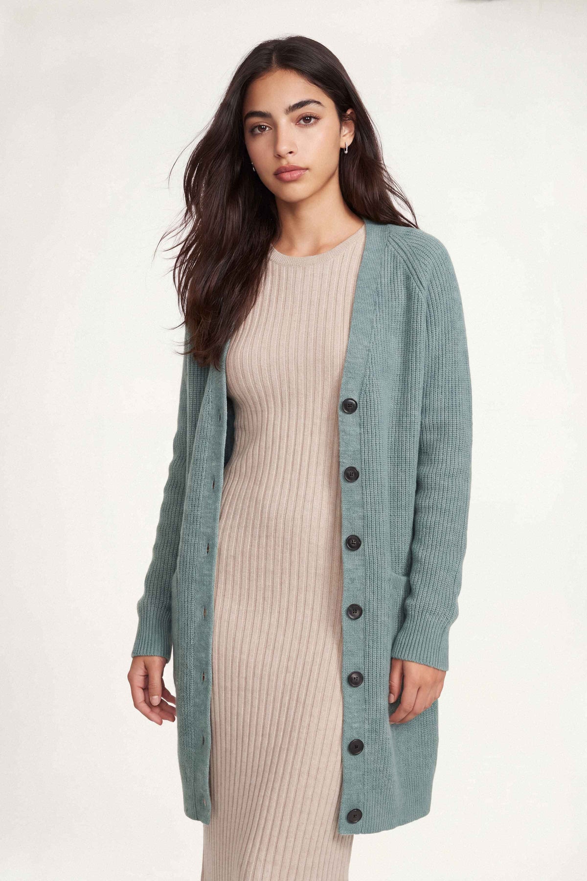 Green Long Sweater-1719070104