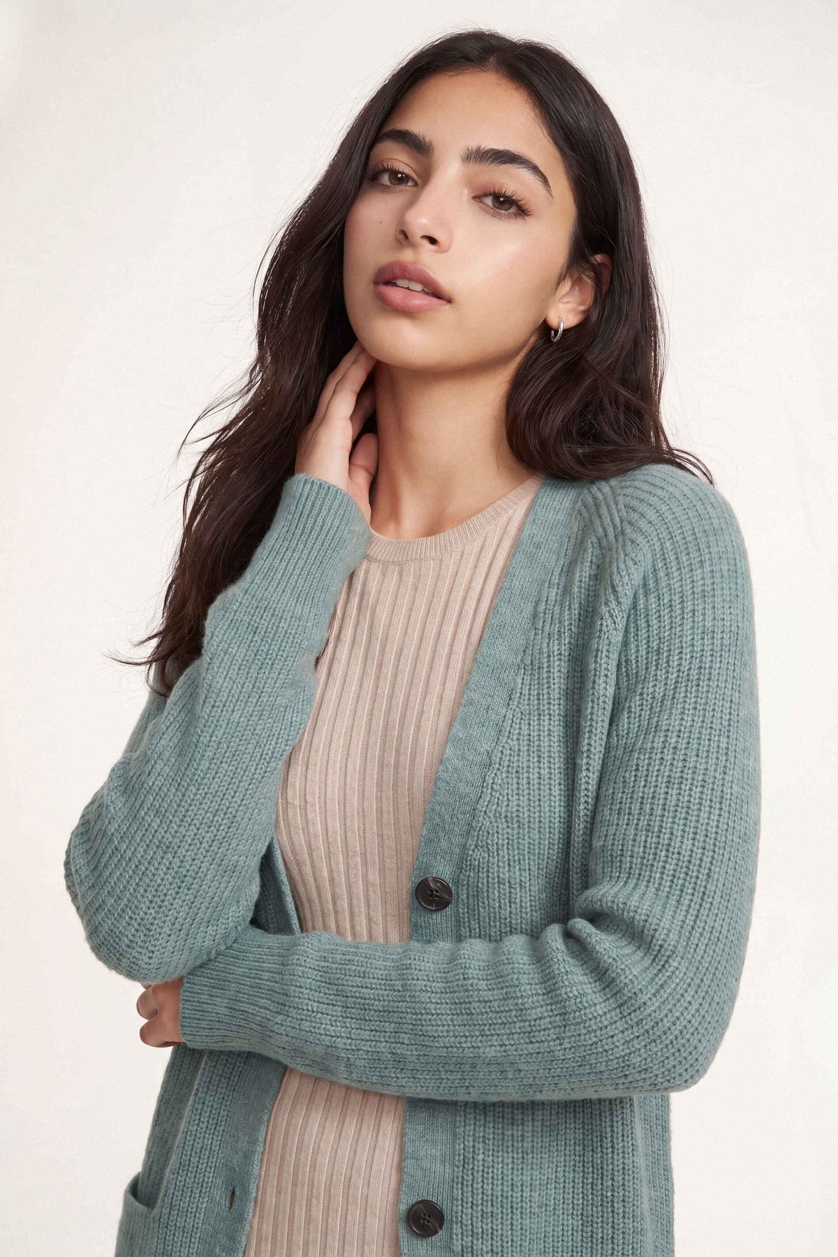 Green Long Sweater-1719070104
