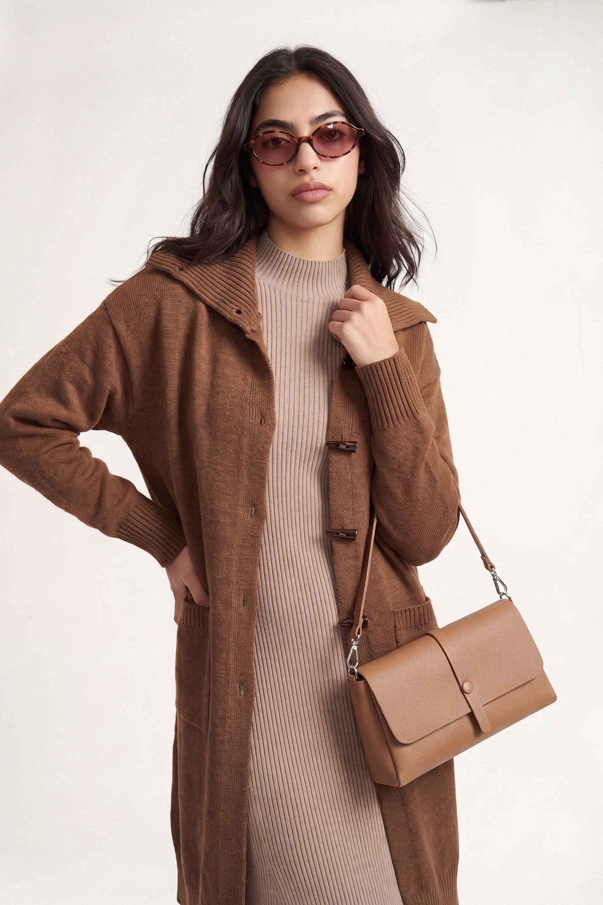 Coffee Long Sweater-1719080117